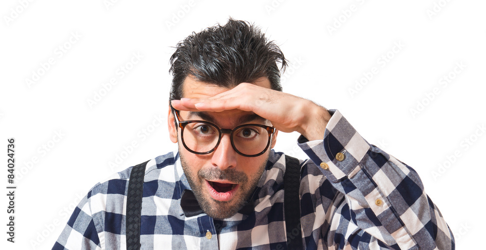 Obraz premium Posh boy showing something