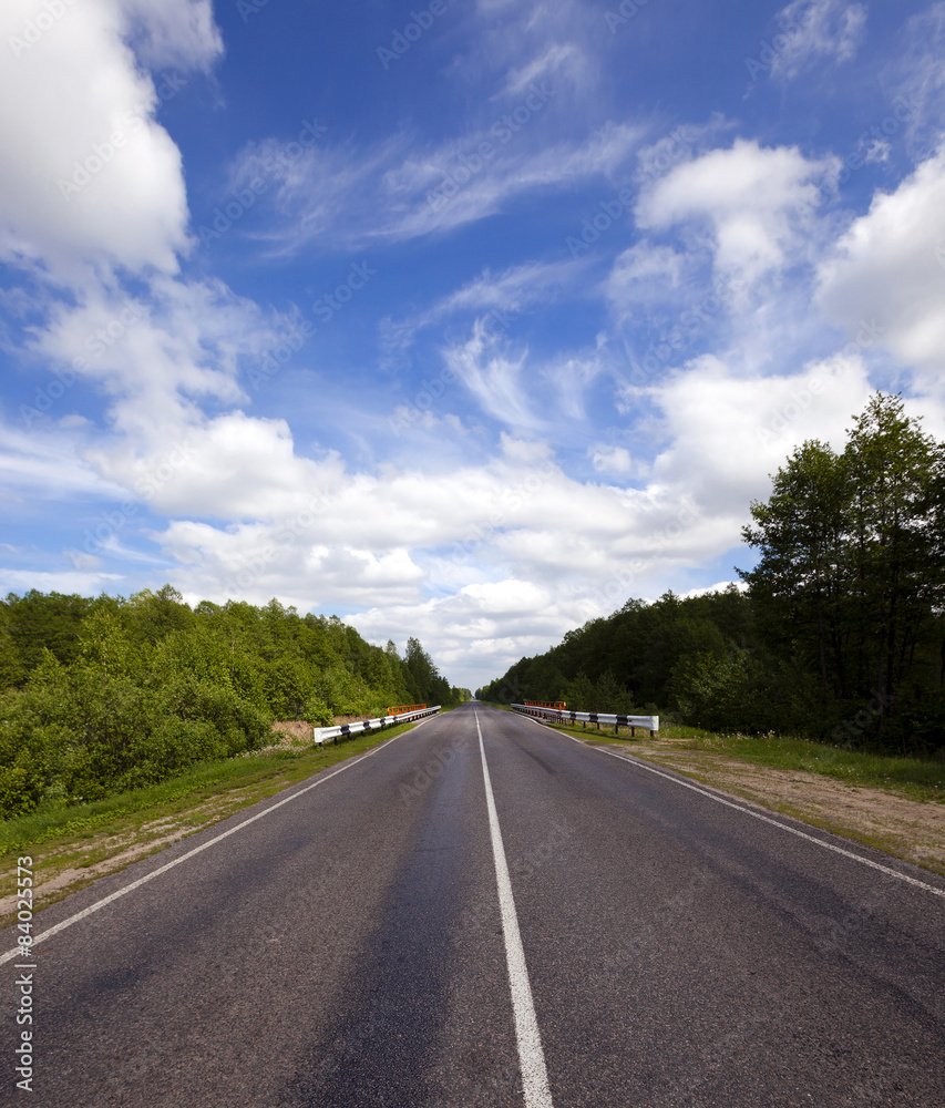 the asphalted road  