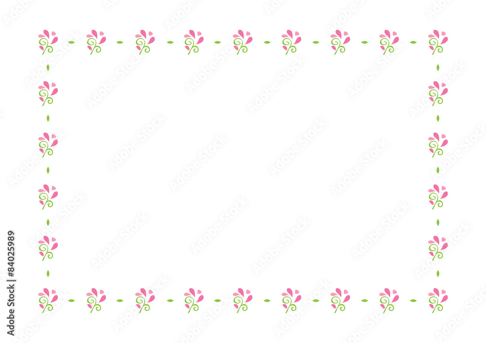 ПечатьVector illustration of a flowers frame