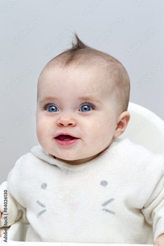 Baby Girl in Highchair