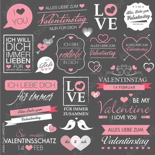 Valentinstag 14 Februar Liebe Love Valentin grau