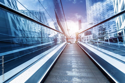 fast escalator and sunbeam