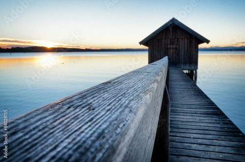 Fototapeta Naklejka Na Ścianę i Meble -  old wooden boathouse