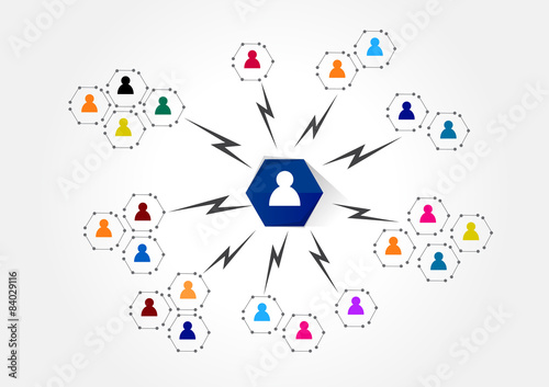 Vector design technology, Network background.