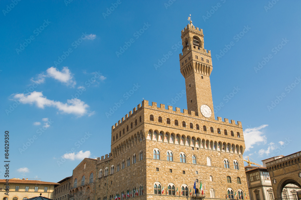 Palazzo Vecchio in Piazza della Signoria a Firenze, Toscana
