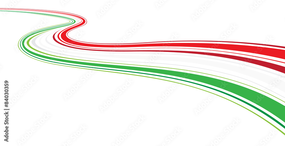 Vettoriale Stock Bandiera Italia linee