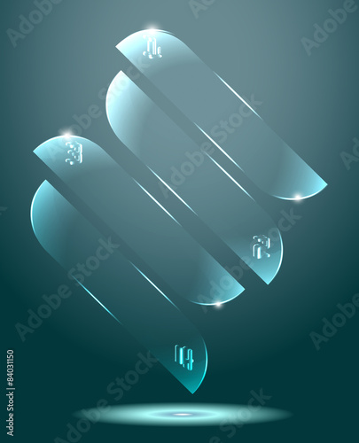 Glass effect info graphic elements