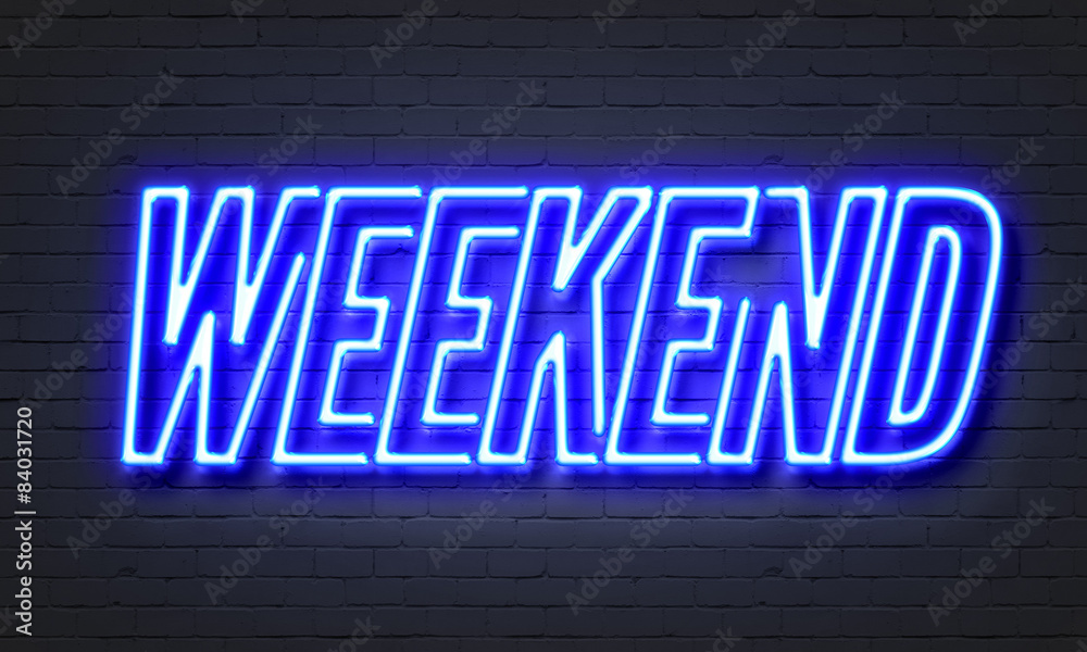 Weekend neon sign