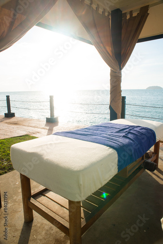 massage bed by the beach