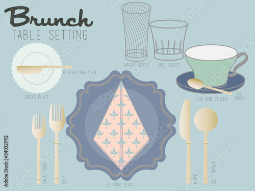 BRUNCH TABLE SETTING
Bohemian style tableware for brunch.