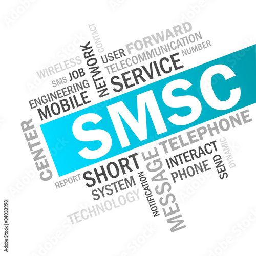 SMSC word cloud, Short message service centre