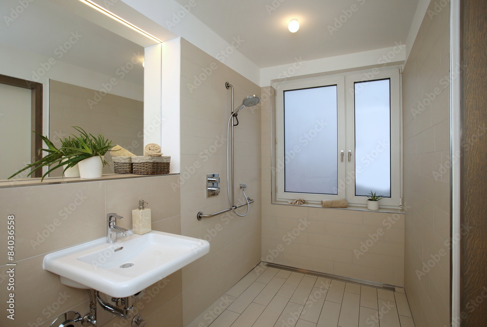 Wunschmotiv: Modernes, barrierefreies, Badezimmer #84036558