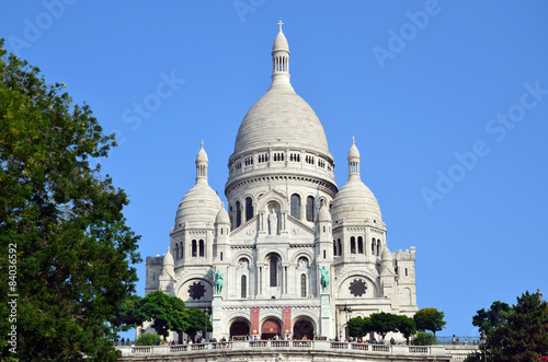 Basilica of the Sacre Coeur on Montmartre  Paris  France
