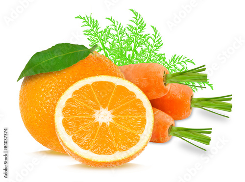 Fototapeta Naklejka Na Ścianę i Meble -  carrot and orange