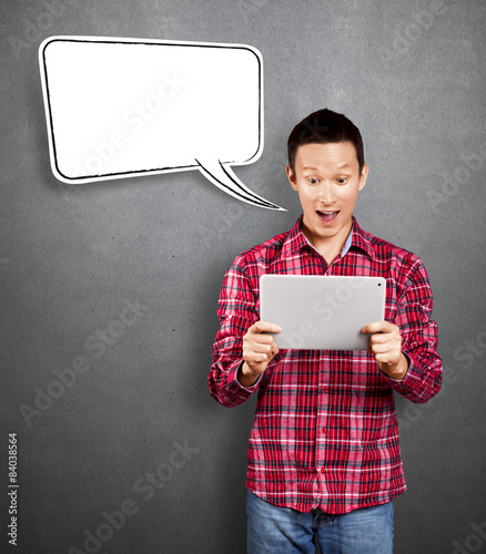 Asian Man With Touch Pad