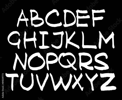 English handwriting alphabet. figures.
