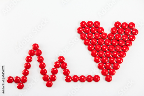 The red heart tablets
