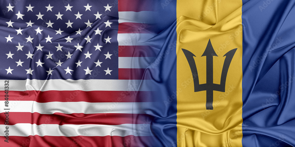 Obraz premium USA and Barbados
