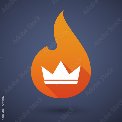 Flame icon with a crown