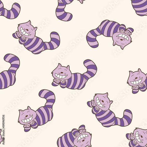 alice in wonderland , cartoon seamless pattern background