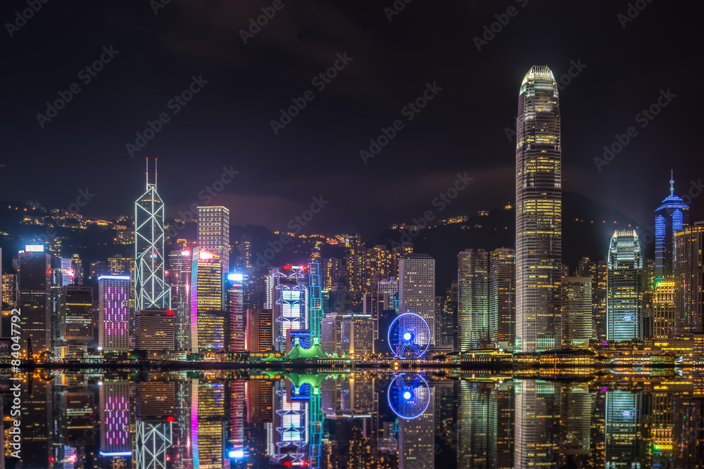 Obraz premium Hong Kong by Night