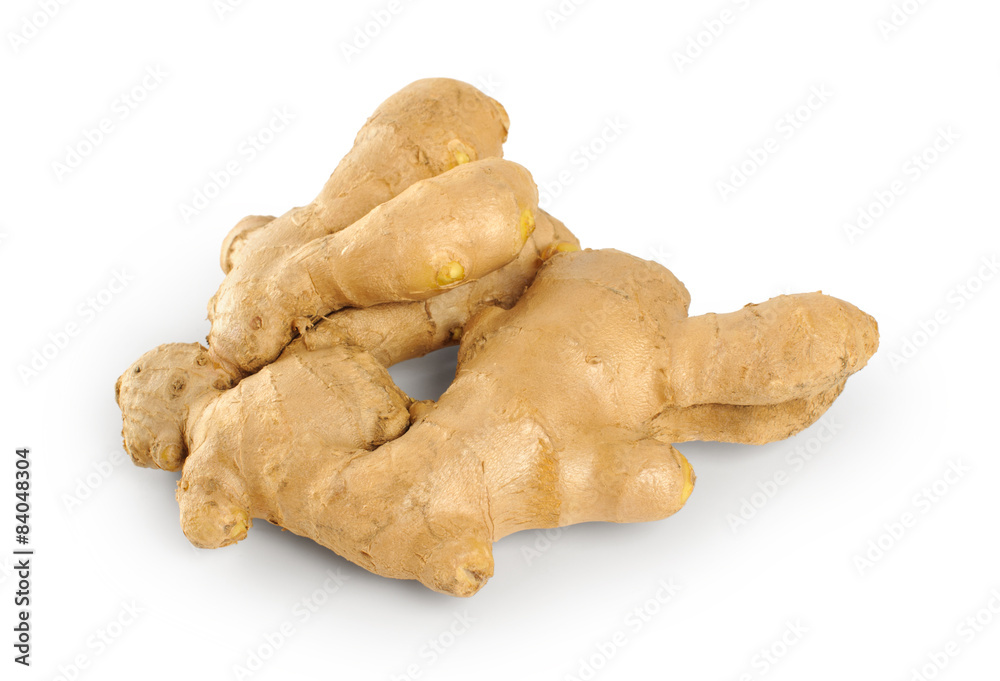 Ginger isolated on white background close up Ginger isolated on white background close up