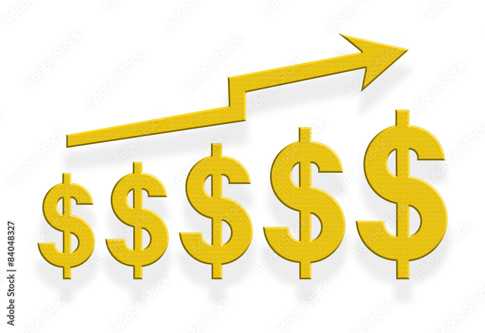 Obraz premium Dollar Increase Graph