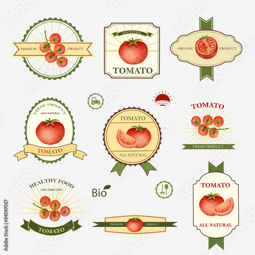 Tomato, set of label design