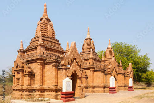 Group of three pagodas in Bagan  Myanmar
