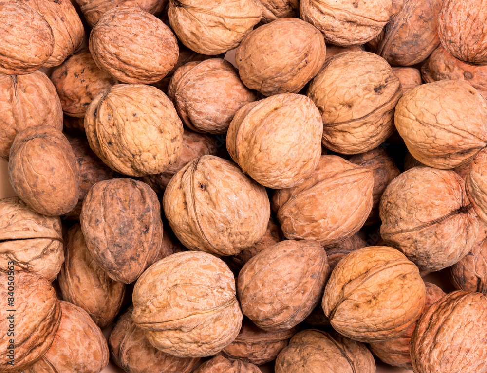 Pile of Walnuts background. Pile of Walnuts background.