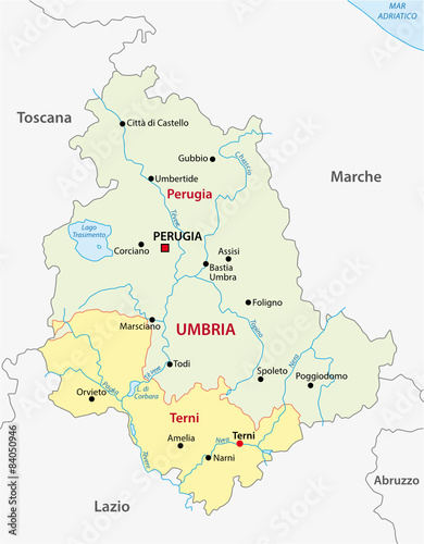 umbria administrative map