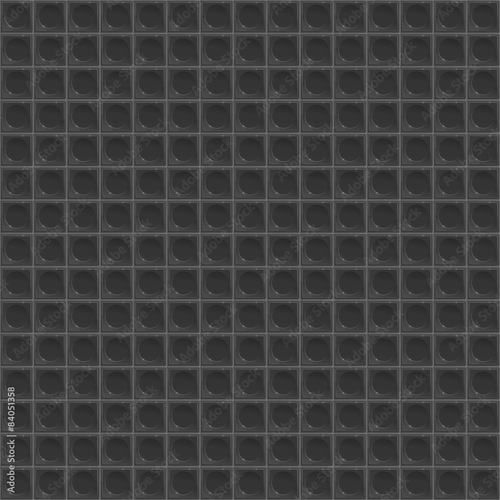 Black Pattern Tetrahedral Mosaic