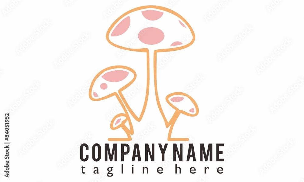 Mushrooms logo vector