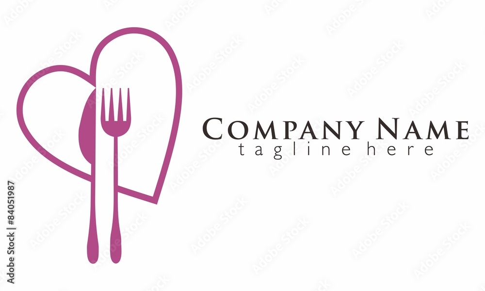Fork spoon knife food logo vector Fork spoon knife food logo vector