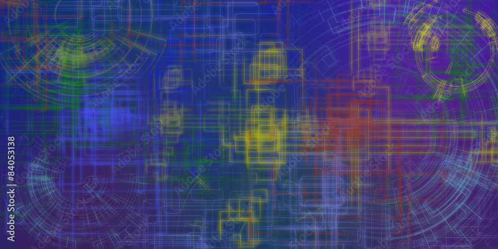 Obraz premium Abstract Colorful Technology Bacground