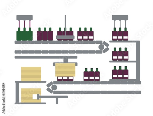 fábrica de vinos y embalaje