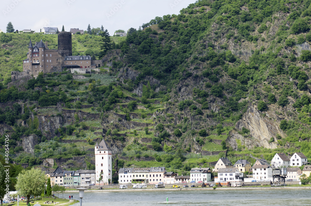 Obraz premium Burg Katz in St. Goarshausen, Deutschland