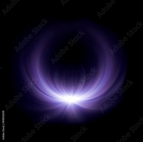 half ring purple lens flare glow