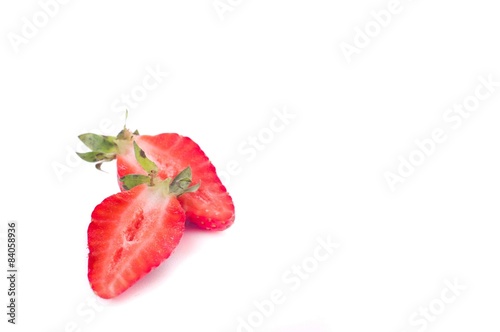 Close up sweet strawberries isolated