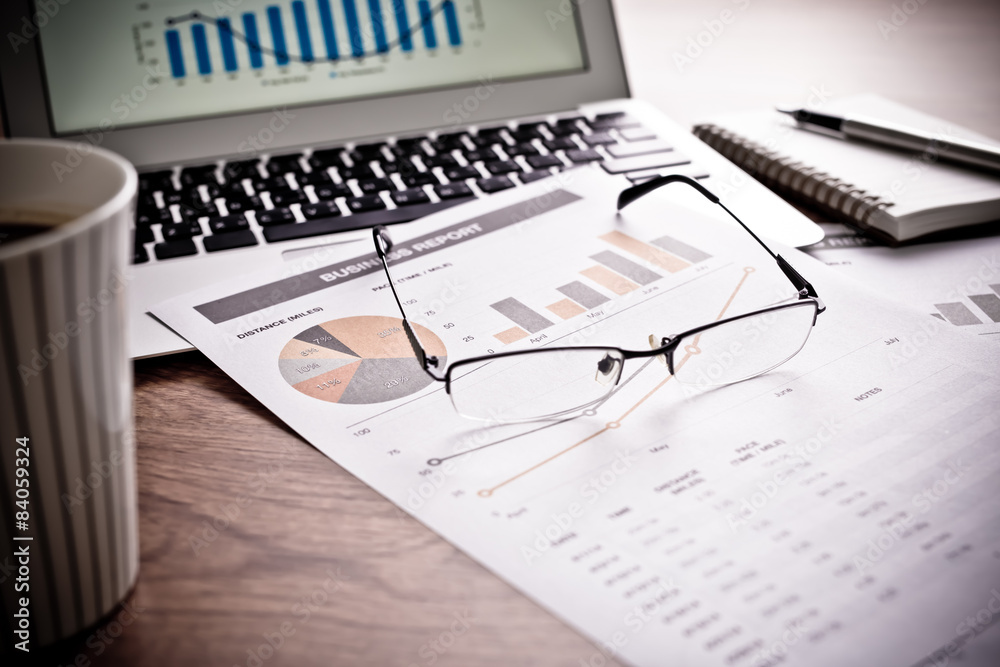 Showing business and financial report. Accounting Showing business and financial report. Accounting