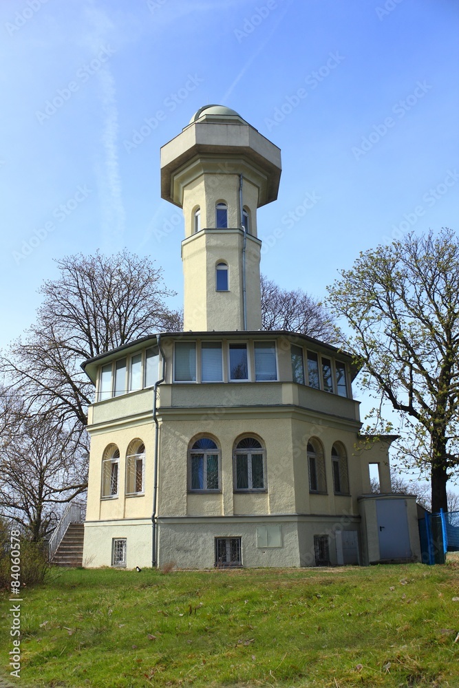 Observatory at top of old tower in Zielona Gora, Poland
