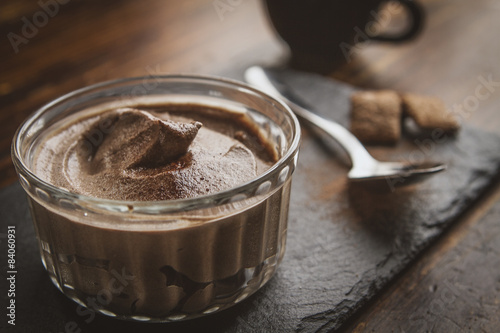  chocolate mousse in a glass