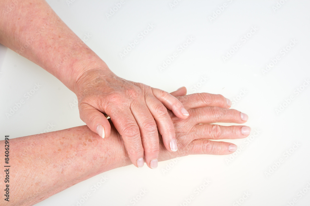 Old woman hands isolated Old woman hands isolated