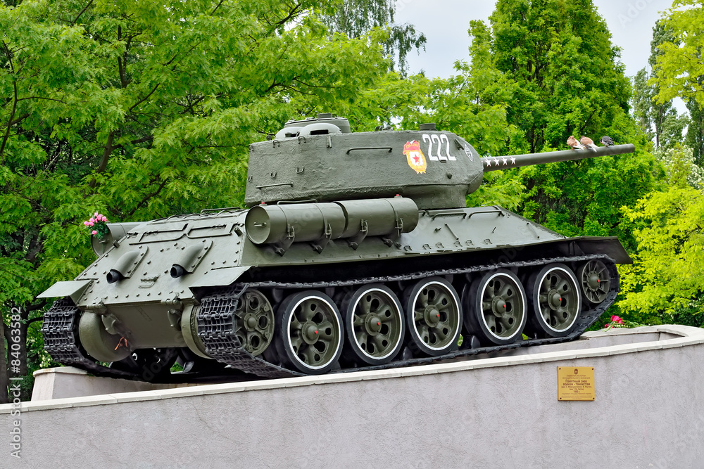 Monument Tank T-34. Kaliningrad (formerly Koenigsberg), Russia