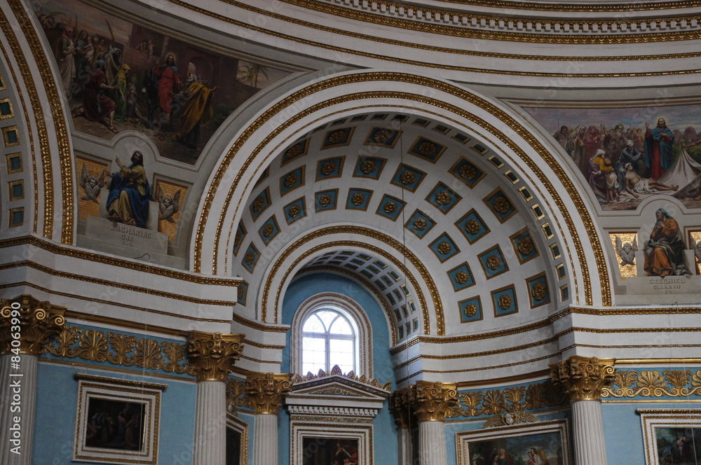 Obraz premium intérieur du Sanctuaire Sainte-Marie-de-l'Assomption de Mosta