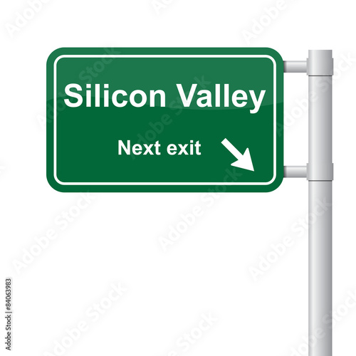 Silicon Valley next exit green signal vector 
