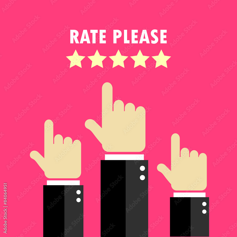 Obraz premium Rate hand poster