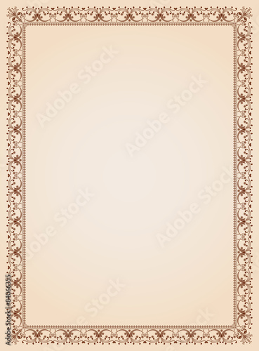 Decorative border frame certificate template 4 vector