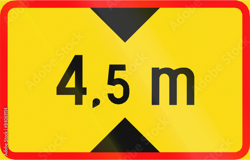 Additional traffic sign in Finland - Free height photo