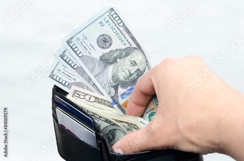 Dollars in wallet
